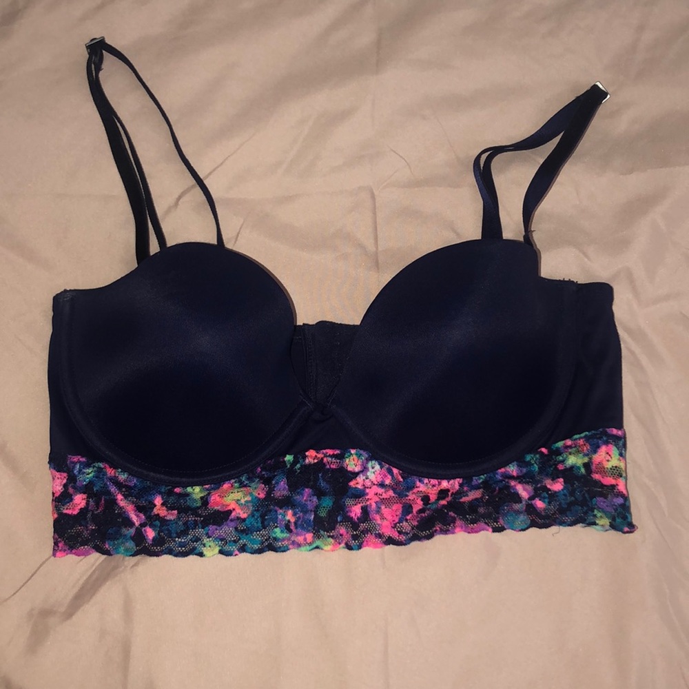 PINK blue bra
